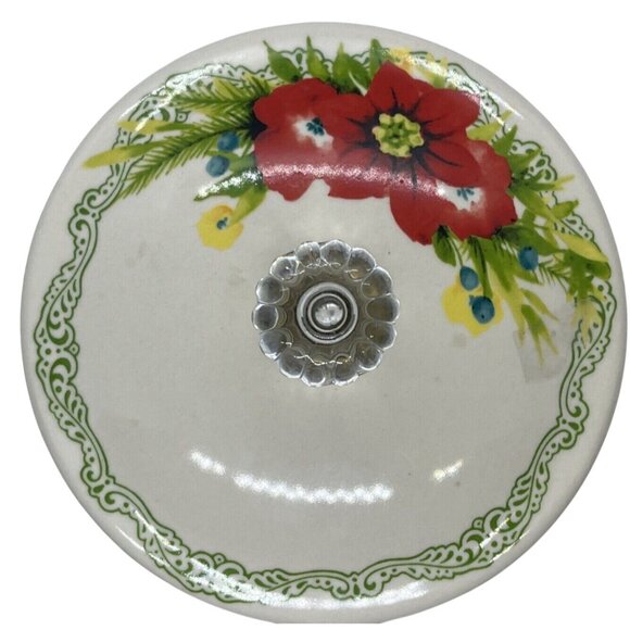 The Pioneer Woman HOLIDAY CHEER 5" Tall Christmas Pedestal Lidded CANDY DISH - Picture 7 of 16